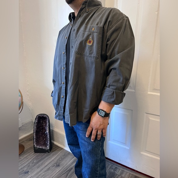 VTG 80’s Bugle Boy Company grey button up shirt. Size XXL fits like maybe XL - Picture 9 of 10